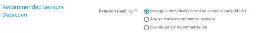 Recommended Sensors Detection