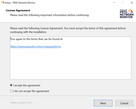 Setup Dialog: License Agreement