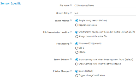 Sensor Specific