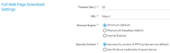 Full Web Page Download Settings